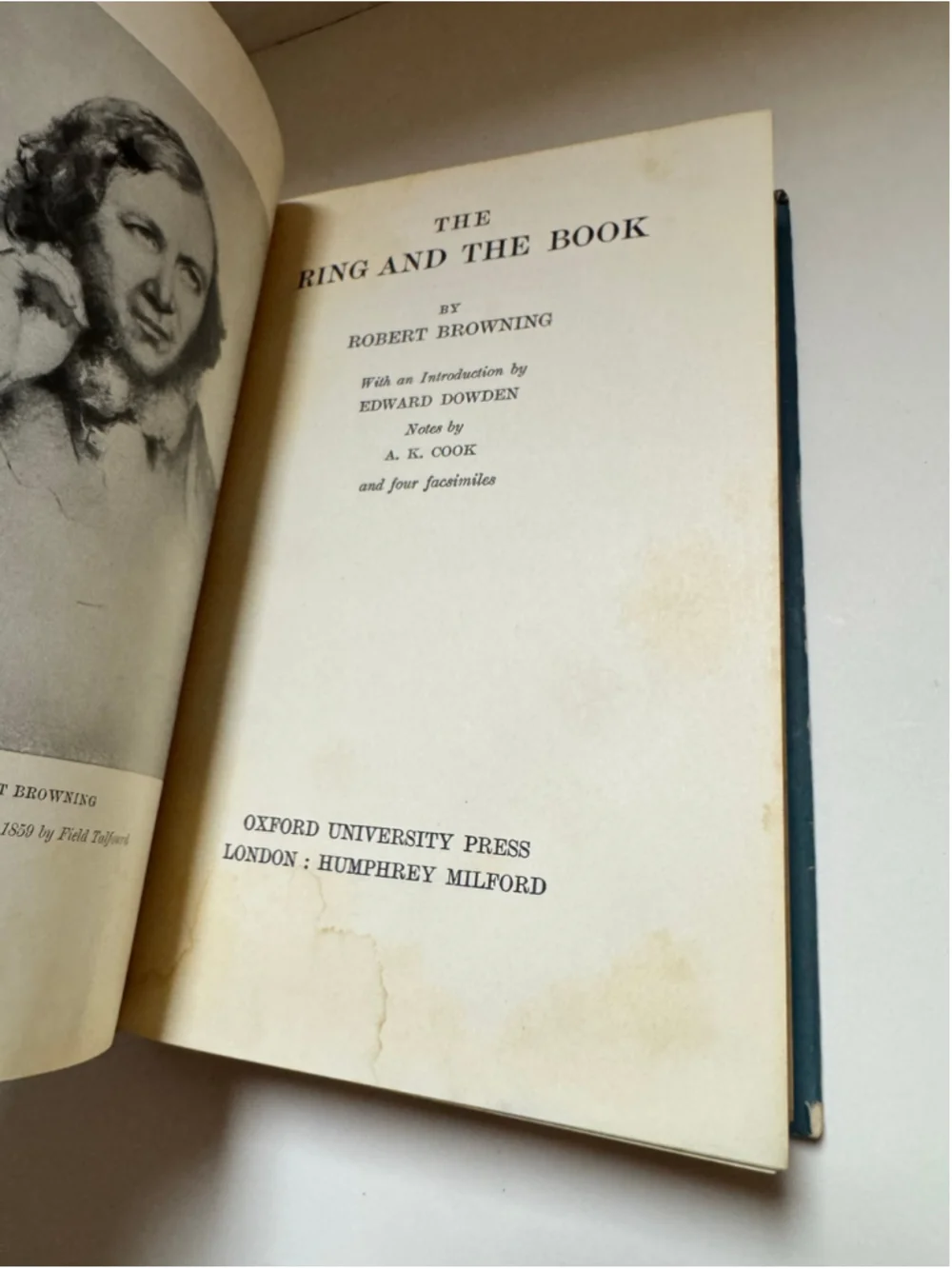 The Ring And The Book. (Robert Browning - 1943)